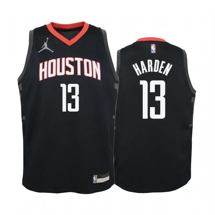 James Harden Houston Rockets Black Statet NBA Jersey Youth