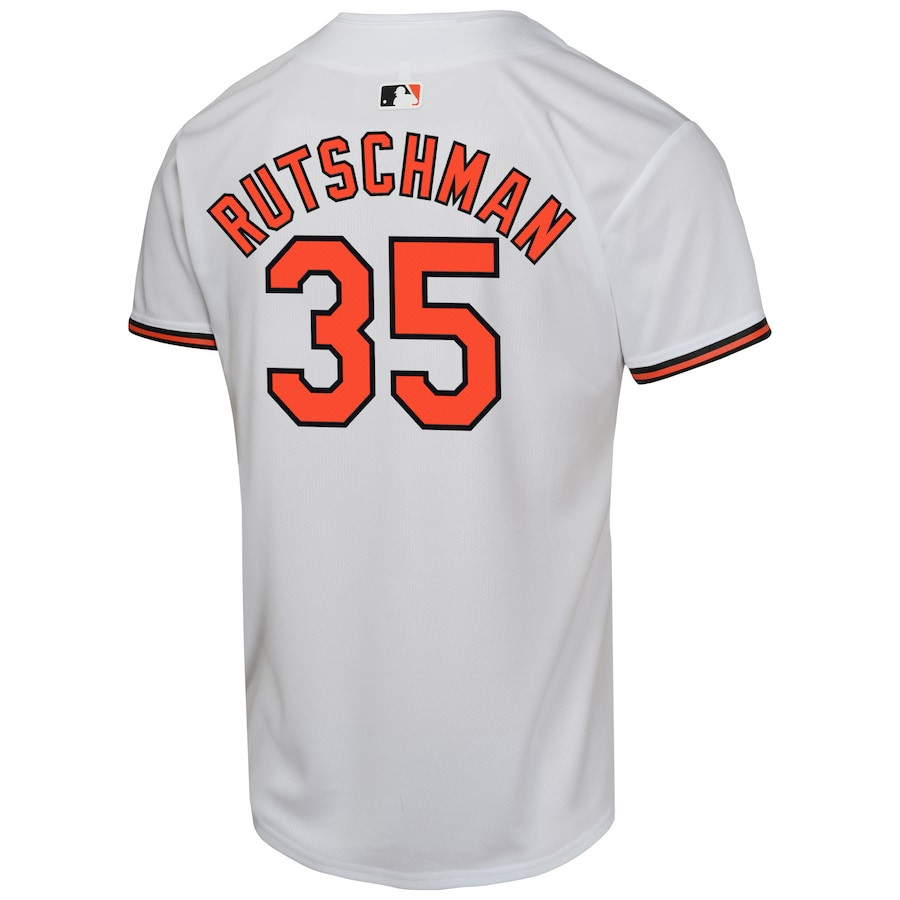 Adley Rutschman 35 Baltimore Orioles Home Game White MLB Jersey Youth