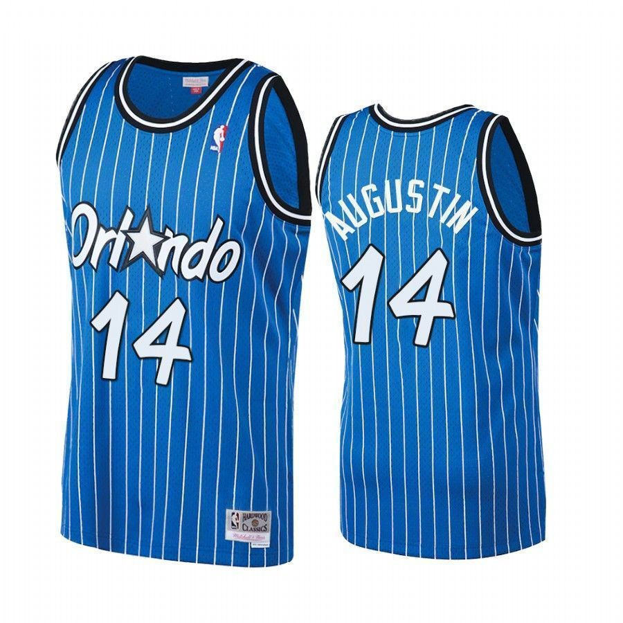 D.j. Augustin 14 Orlando Magicc Royal Hardwood Classics NBA Jersey Men's