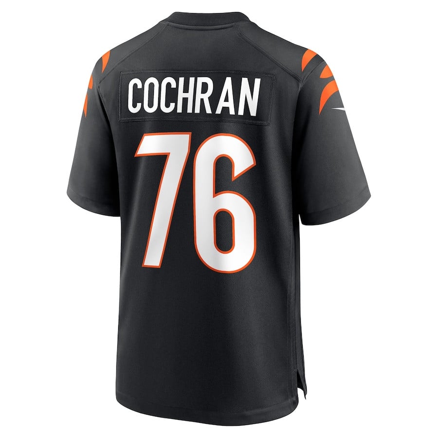 Devin Cochran 76 Cincinnati Bengals Team Game Black NFL Jersey Men's