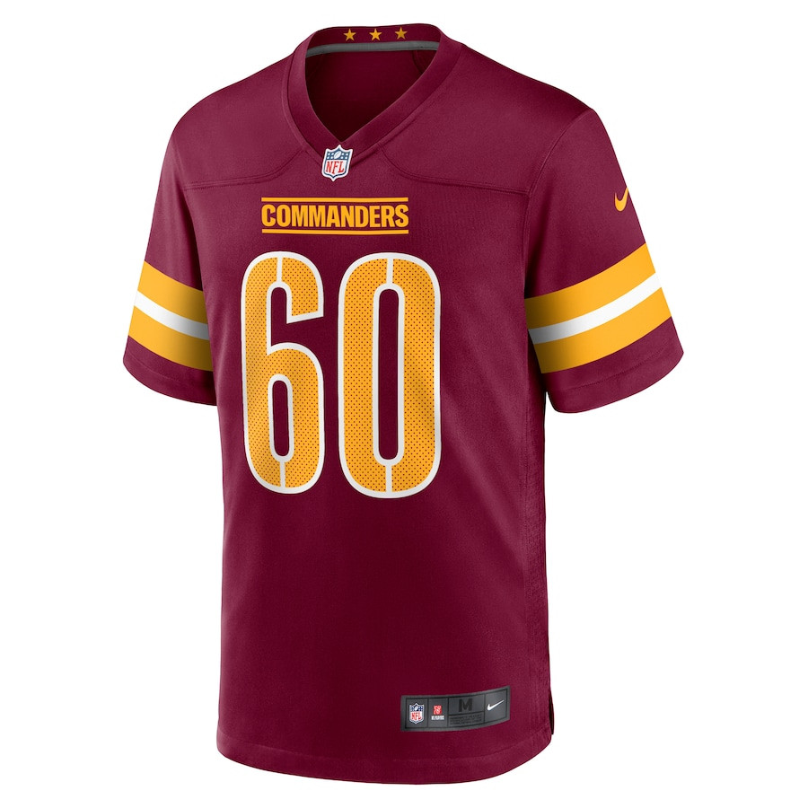 Michael Deiter 60 Washington Commanders Game Burgundy NFL Jersey Men's