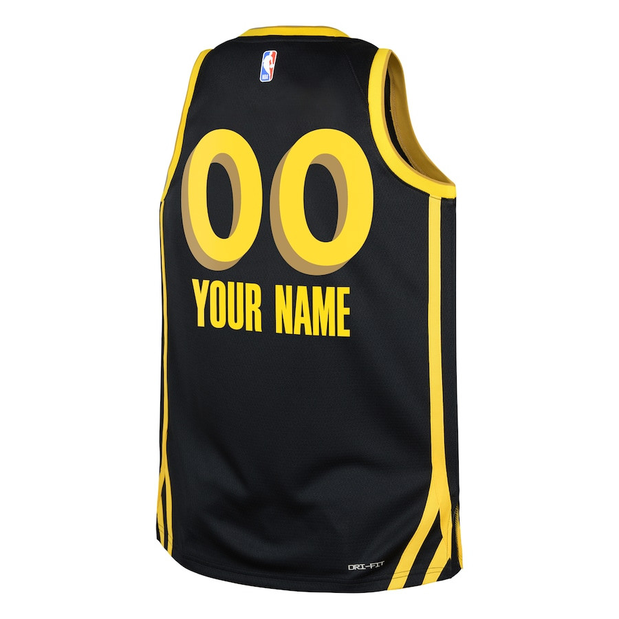 Golden State Warriors 2023/24 City Edition Swingman Custom Black NBA Jersey Youth
