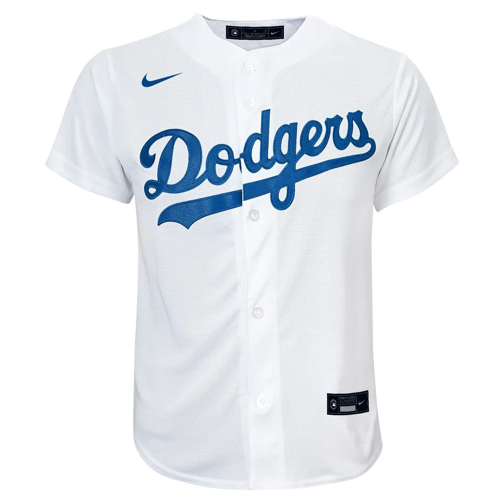 Mookie Betts 50 Los Angeles Dodgers Posture 2023 Home Player White MLB Jersey Youth