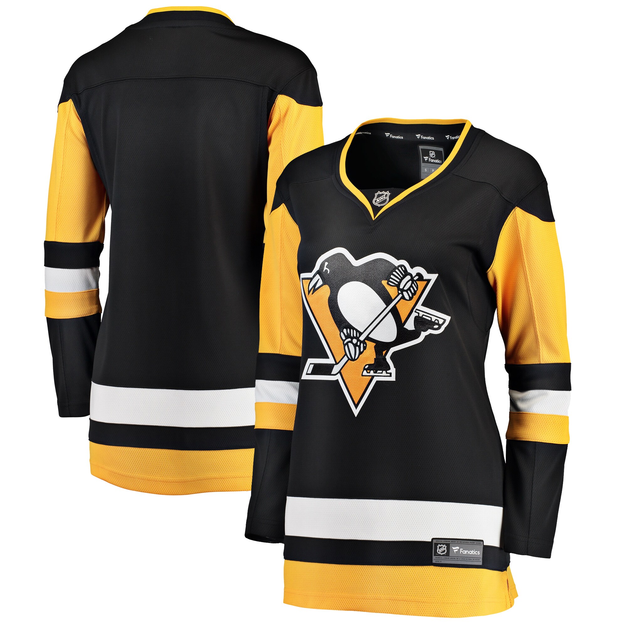 Pittsburgh Penguins Black Breakaway Home NHL Jersey Women's