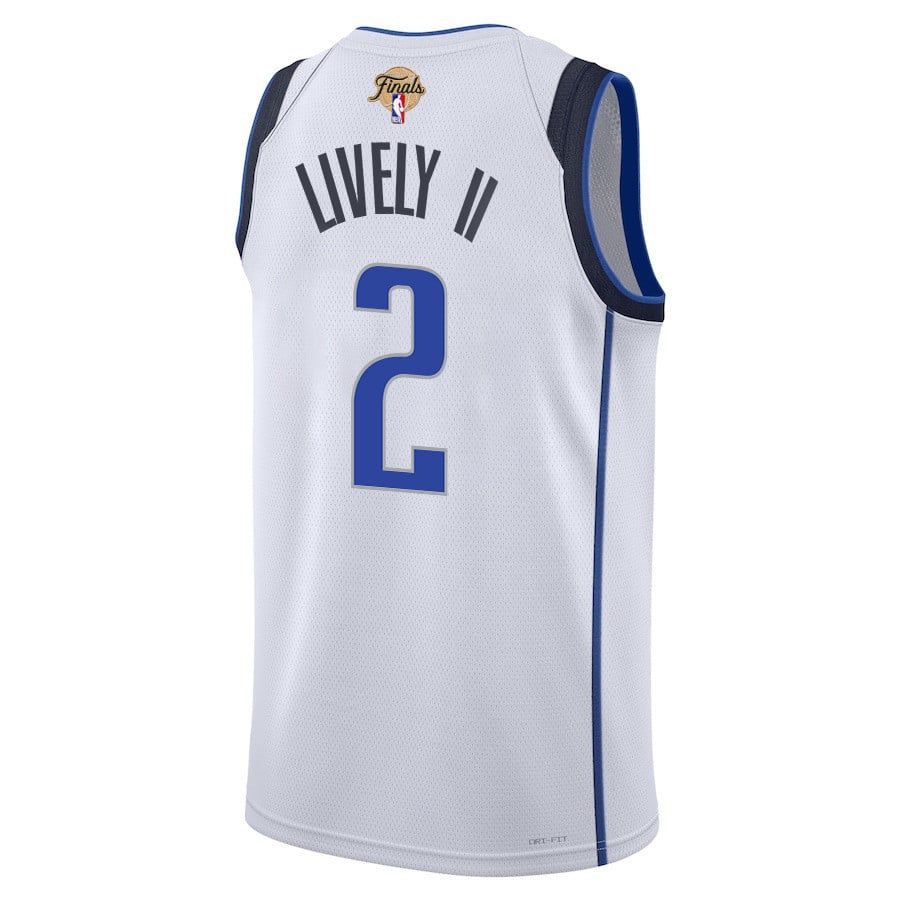 Dereck Lively II 2 Dallas Mavericks 2024 FINALS PATCH Swingman Association Editio White NBA Jersey Men's