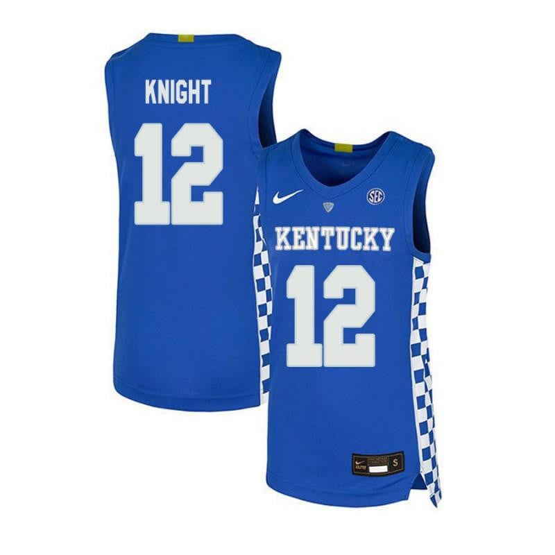 12 Brandon Knight Royal Blue Elite Kentucky Wildcats NCAA Jersey Men's
