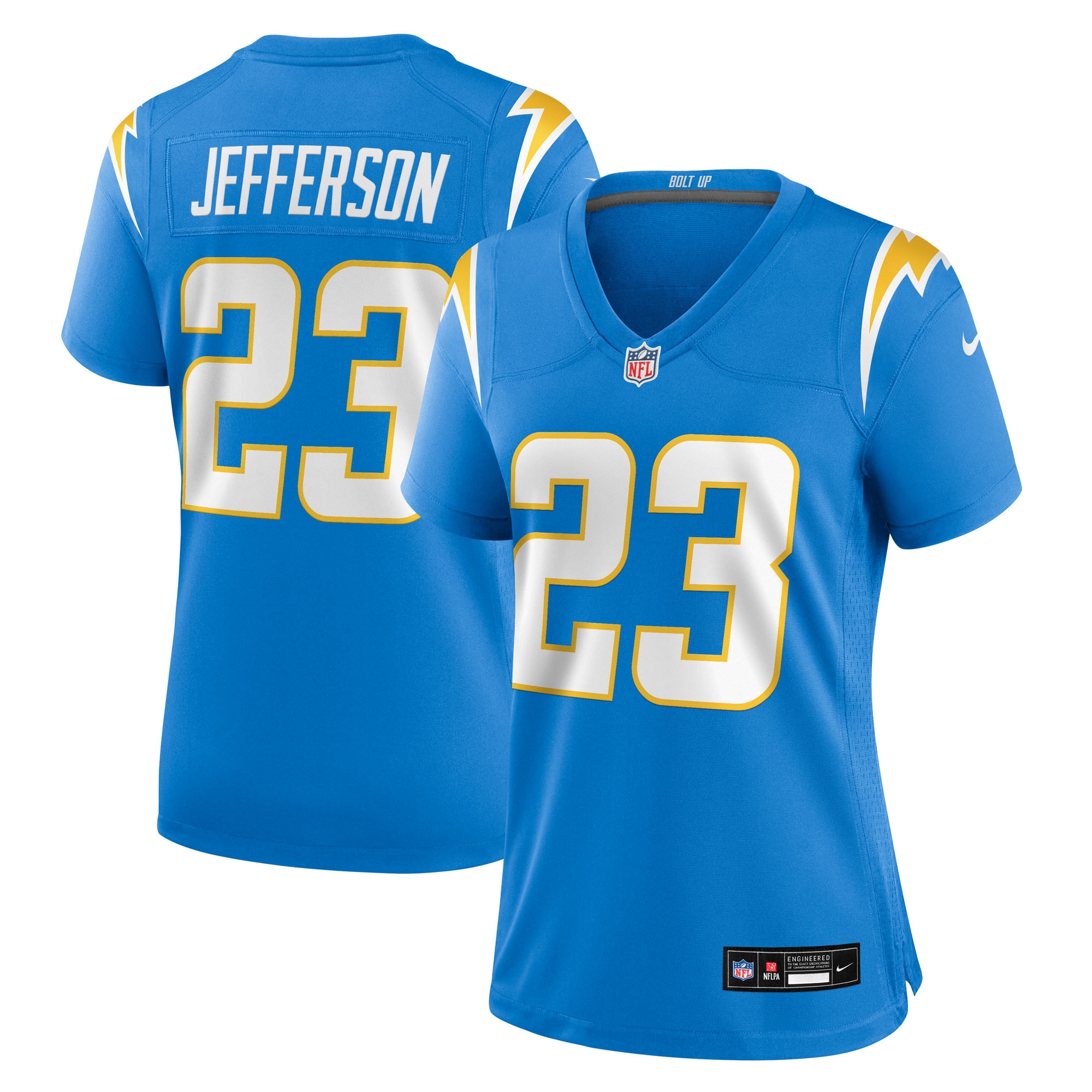 Los Angeles Chargers Tony Jefferson Powder Blue Team Game NFL Jersey Women's