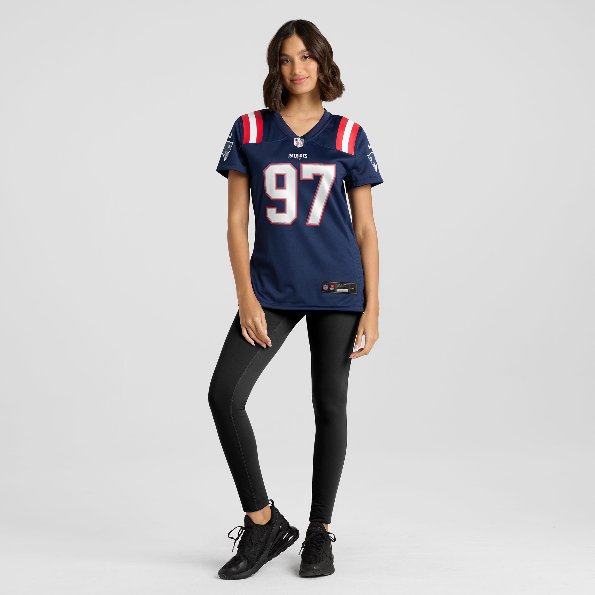 New England Patriots DaMarcus Mitchell Navy Game Player NFL Jersey Women's