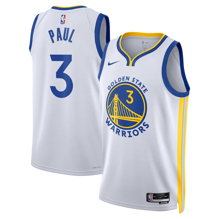 Chris Paul 3 Golden State Warriors Unisex Swingman Association Editio White NBA Jersey Unisex