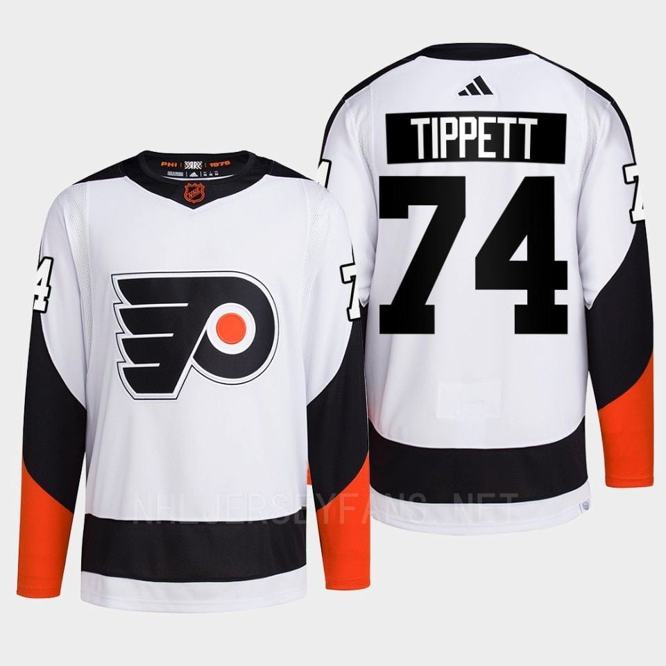 Philadelphia Flyers 2022 Reverse Retro 2.0 Owen Tippett 74 White Primegreen NHL Jersey Men's
