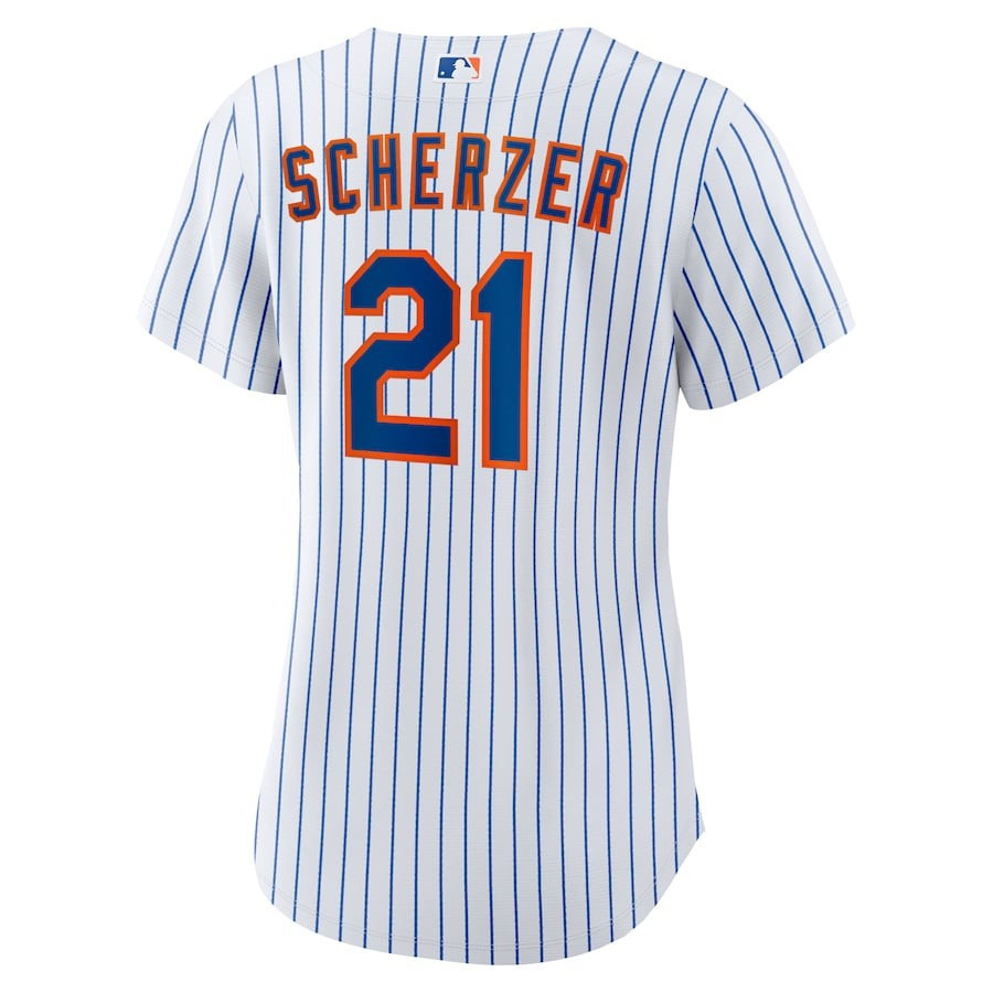 Max Scherzer 21 New York Mets Home Player White MLB Jersey Women's