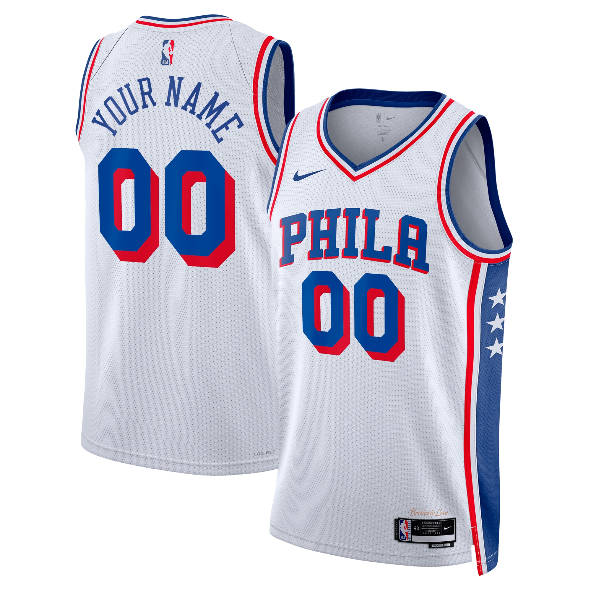 Philadelphia 76ers Association Swingman Custom Unisex NBA Jersey Unisex