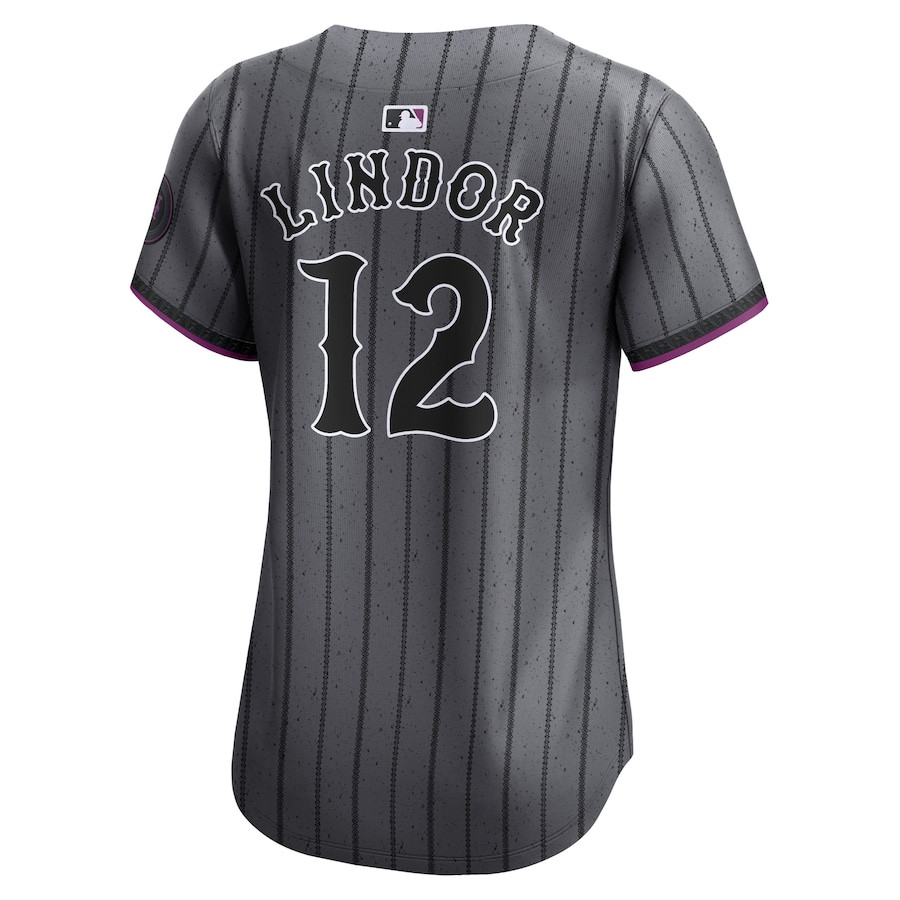 Francisco Lindor 12 New York Mets 2024 City Connect Limited Graphite MLB Jersey Women's