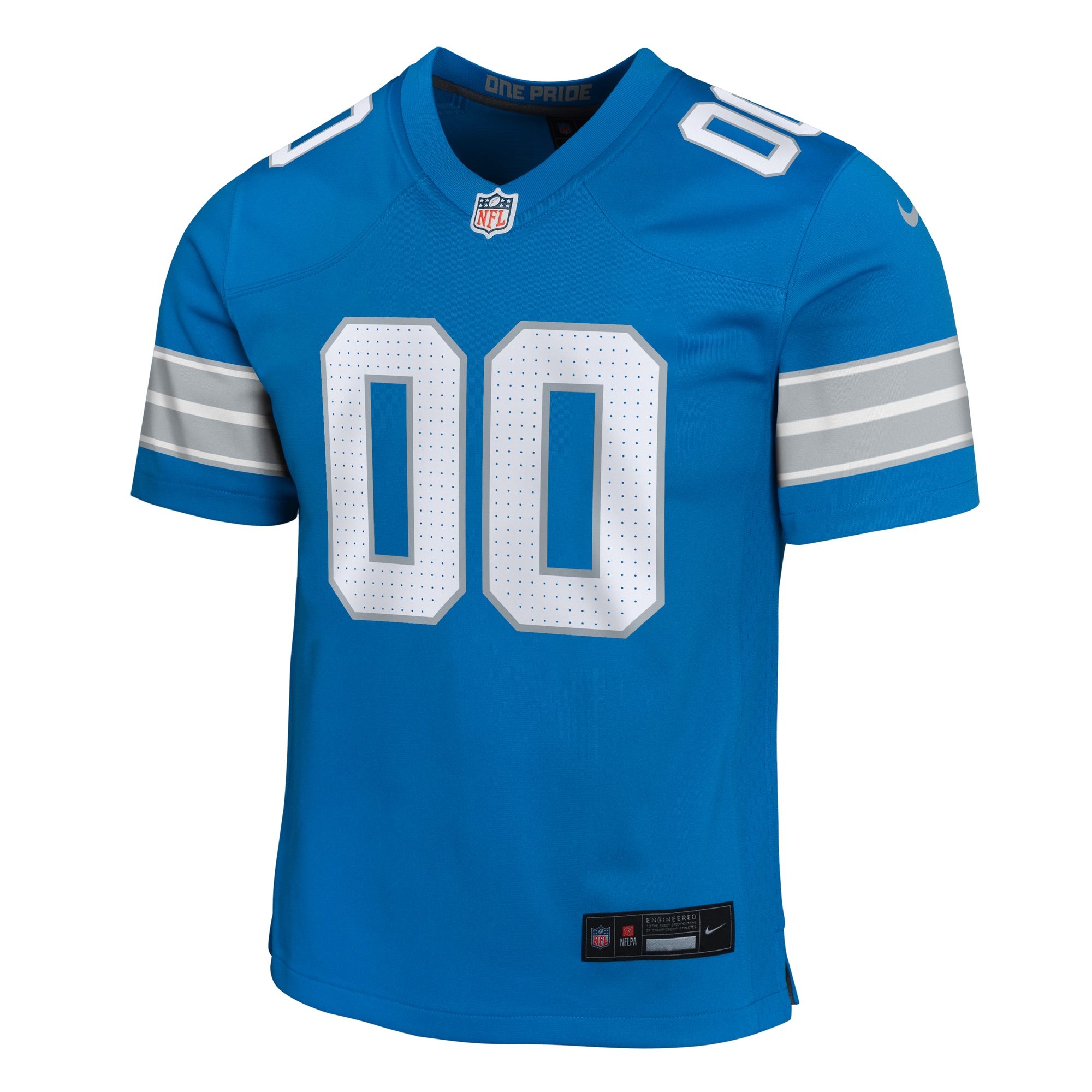 Detroit Lions Blue Custom Game NFL Jersey Youth