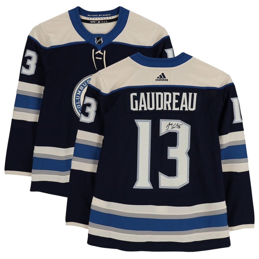 Johnny Gaudreau 13 Signature Columbus Blue Jackets Alternate Men NHL Jersey Men's