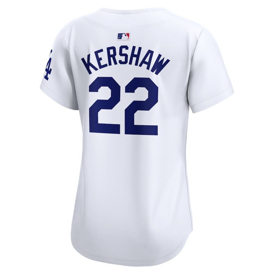 Clayton Kershaw 22 Los Angeles Dodgers 2024 World Series Limited Player White MLB Jersey Women's