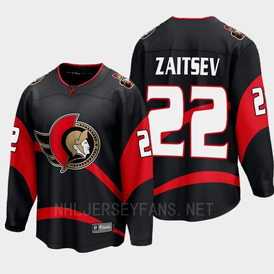 Ottawa Senators Nikita Zaitsev 22 Special Edition 2.0 Black 2022 Breakaway Player NHL Jersey Men's