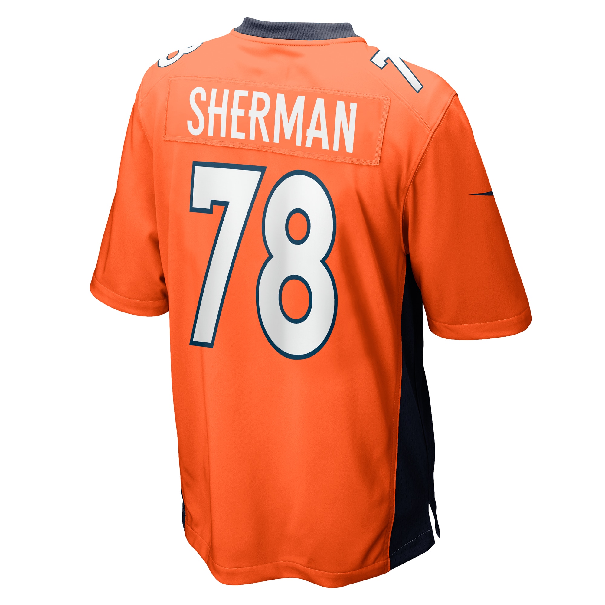 Denver Broncos William Sherman Orange Team Game NFL Jersey Men's