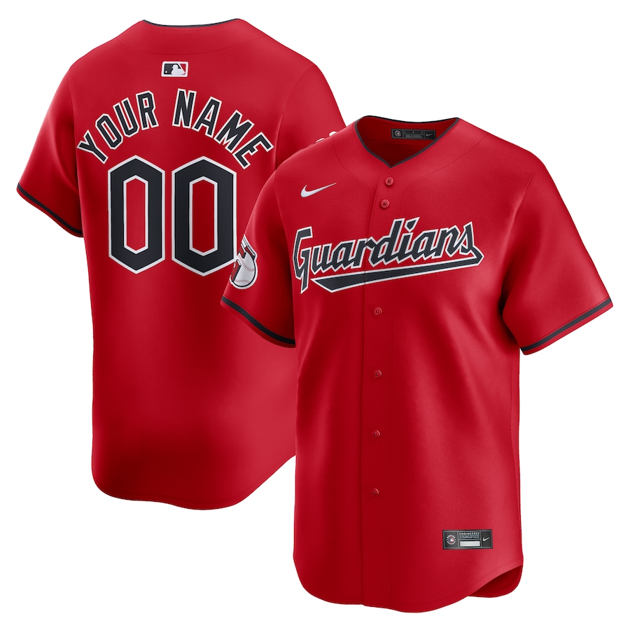 Cleveland Guardians Alternate Limited Custom Jersey Red