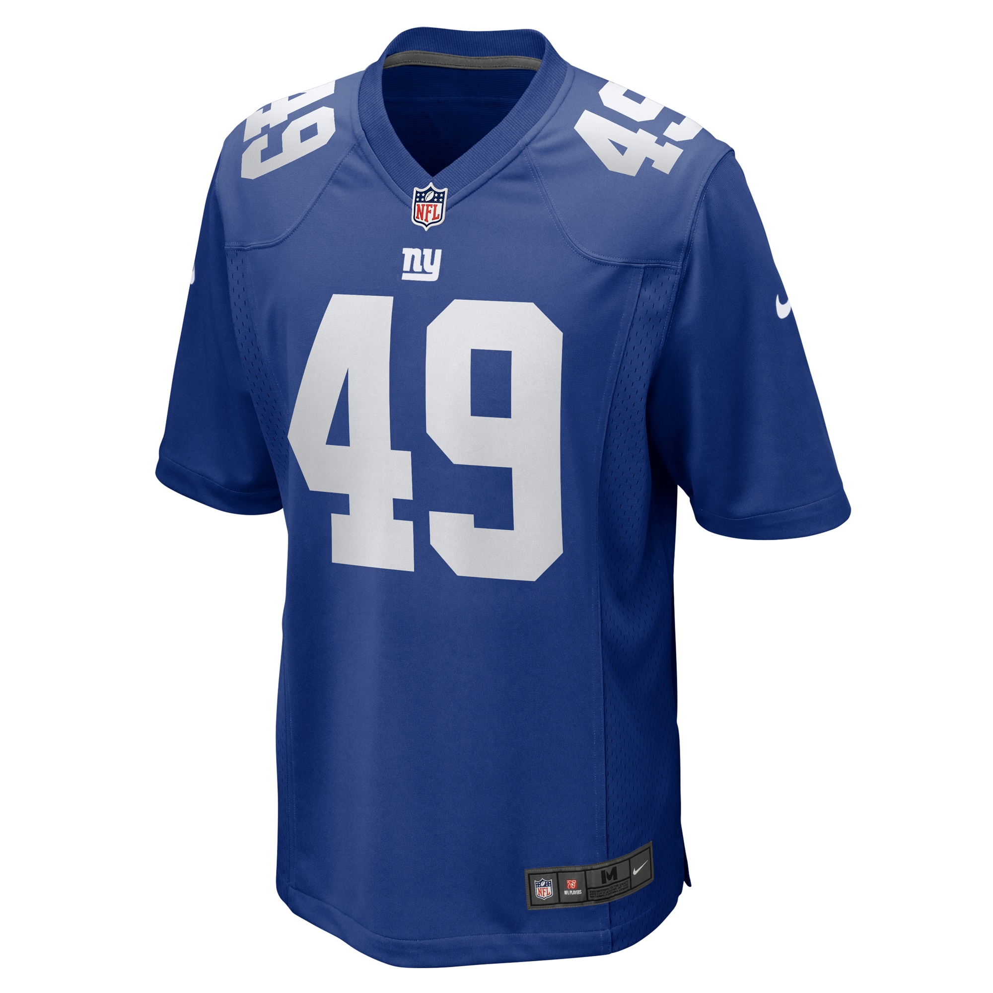 New York Giants Matthew Adams Royal Team Game NFL Jersey Men's