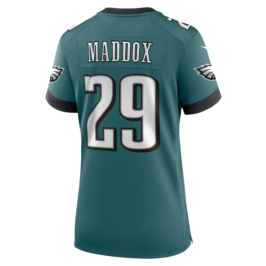 Avonte Maddox #29 Philadelphia Eagles Super Bowl LIX Midnight Green NFL Jersey Women's