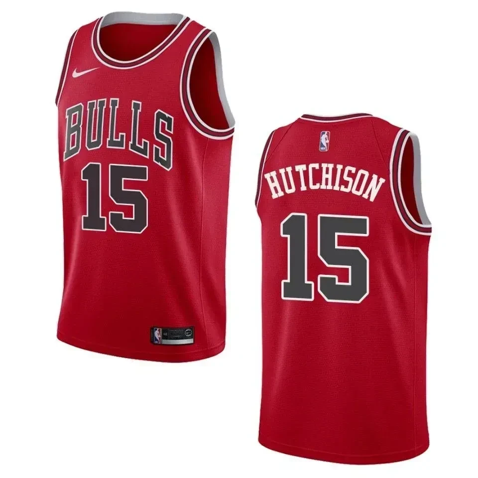 Chicago Bulls 15 Chandler Hutchison Icon Swingman Red NBA Jersey Men's