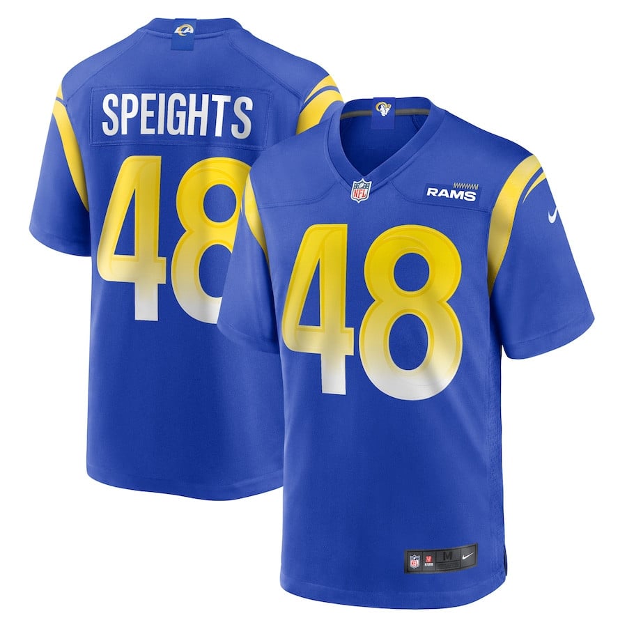 Omar Speights 48 Los Angeles Rams Game Royal NFL Jersey Men's