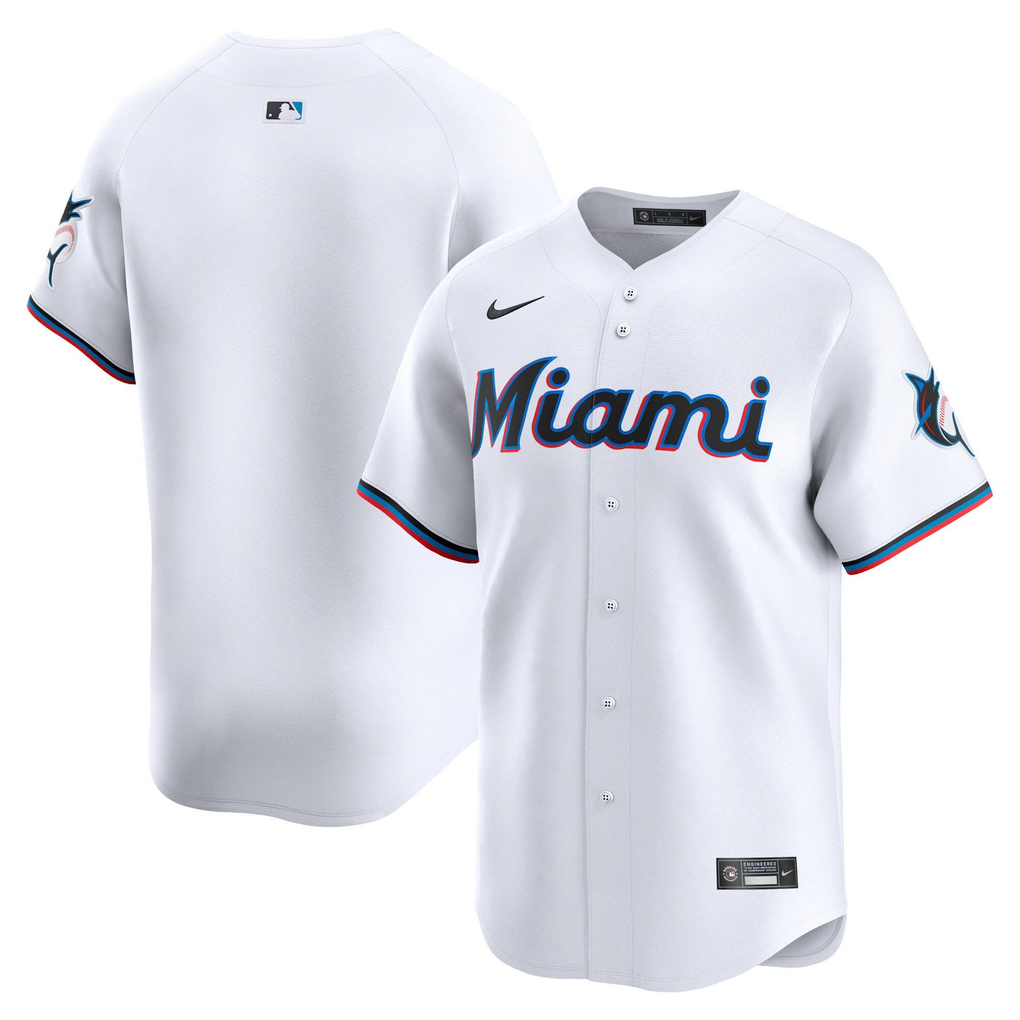 Miami Marlins White Home Limited MLB Jersey Youth