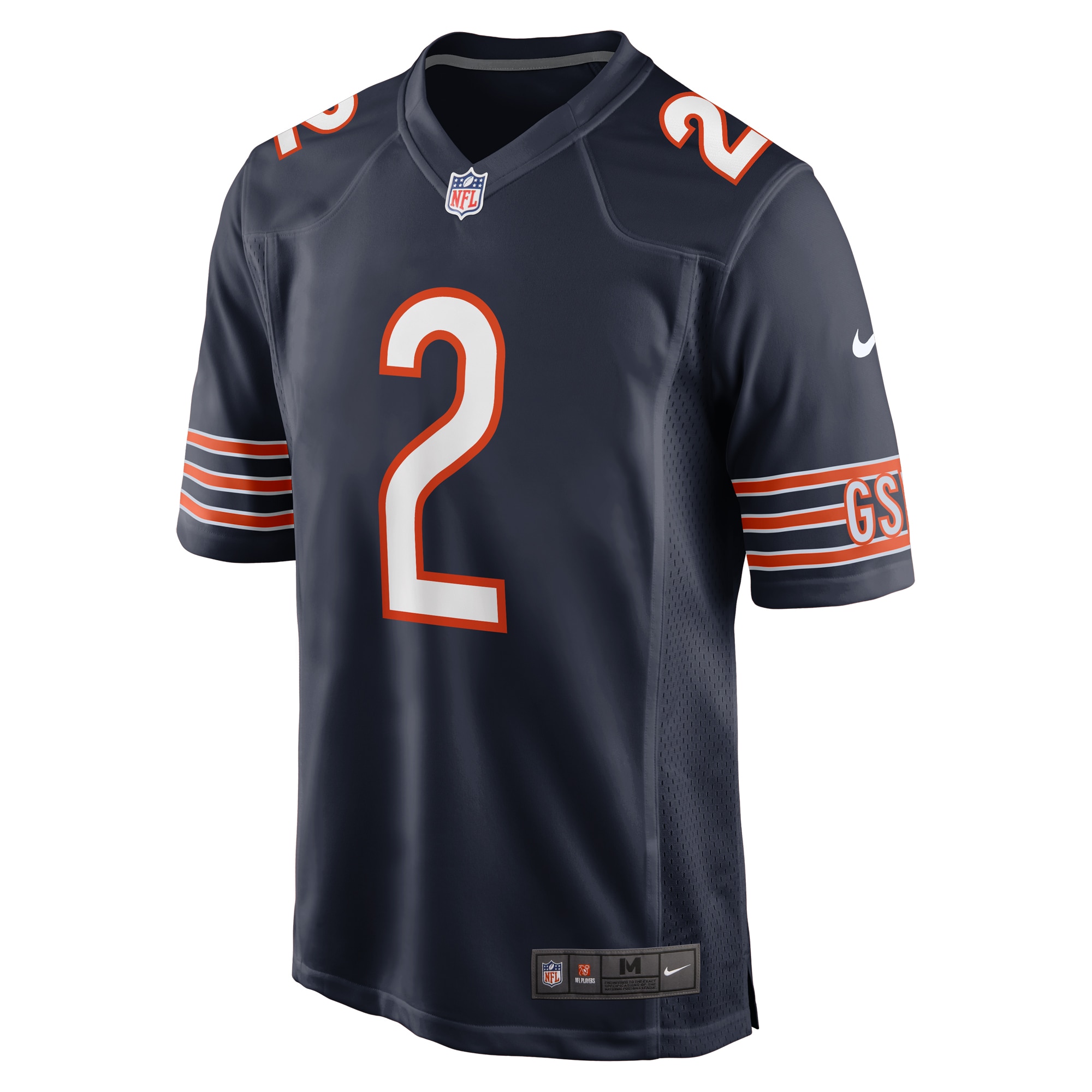 Chicago Bears D.J. Moore Navy Team Color Game NFL Jersey Men's