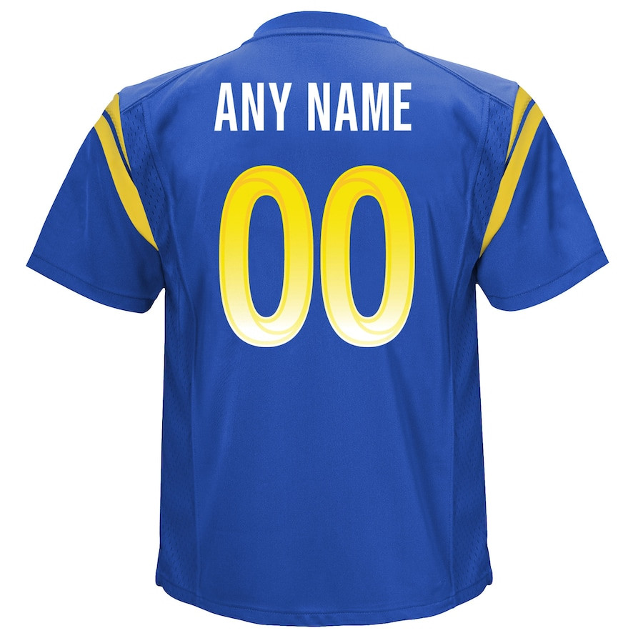 Los Angeles Rams Custom Game Royal NFL Jersey Youth