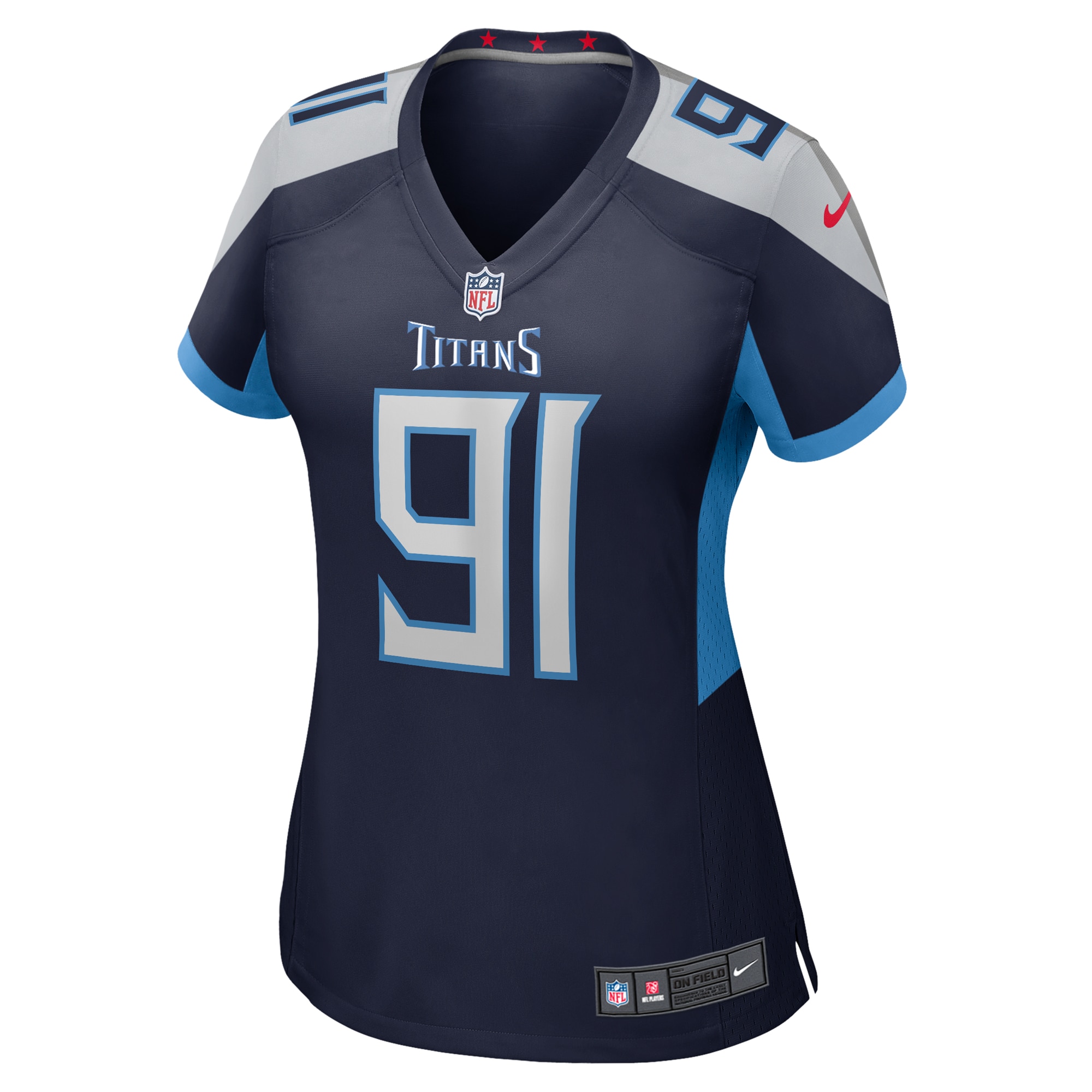 Tennessee Titans Shakel Brown Navy Game NFL Jersey Women's
