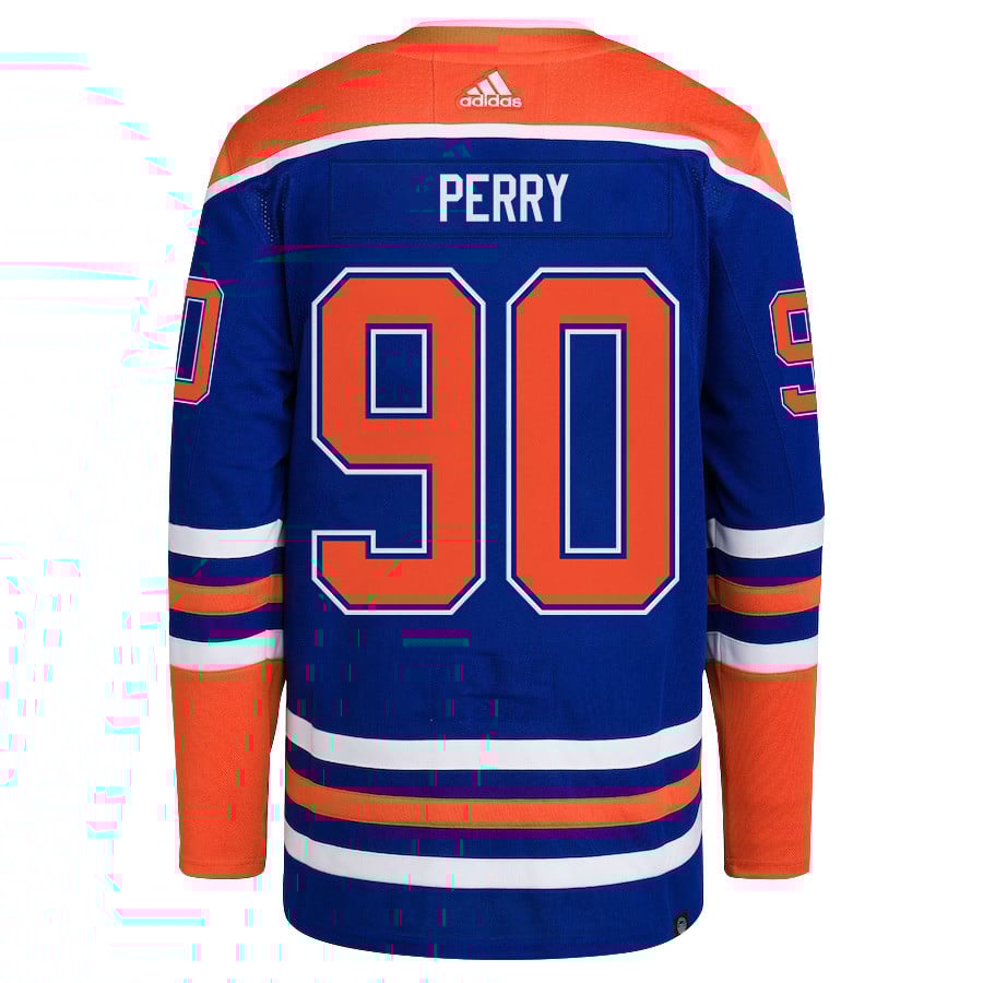 Corey Perry 90 Edmonton Oilers 2024 STANLEY CUP Final Home Primegreen Royal NHL Jersey Men's