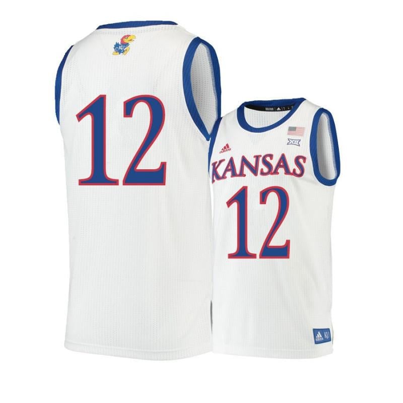 12 Chris Teahan Beige Kansas Jayhawks NCAA Jersey Men's