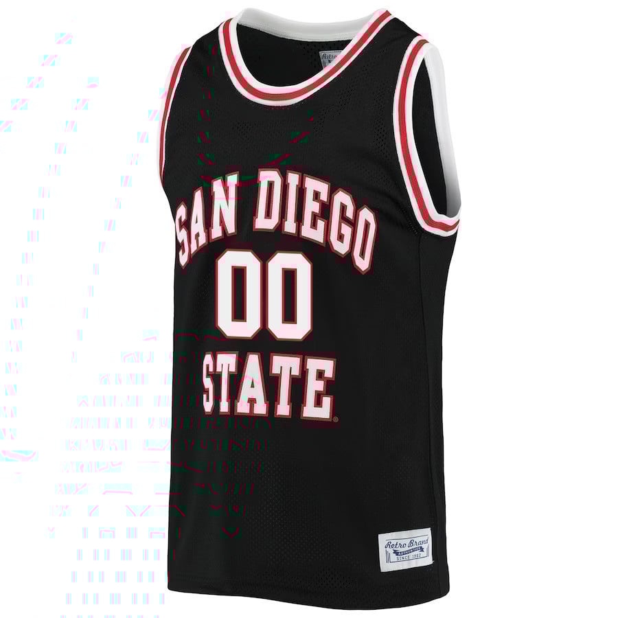 Custom 00 San Diego State Aztecs 2023- Black NCAA Jersey Men's