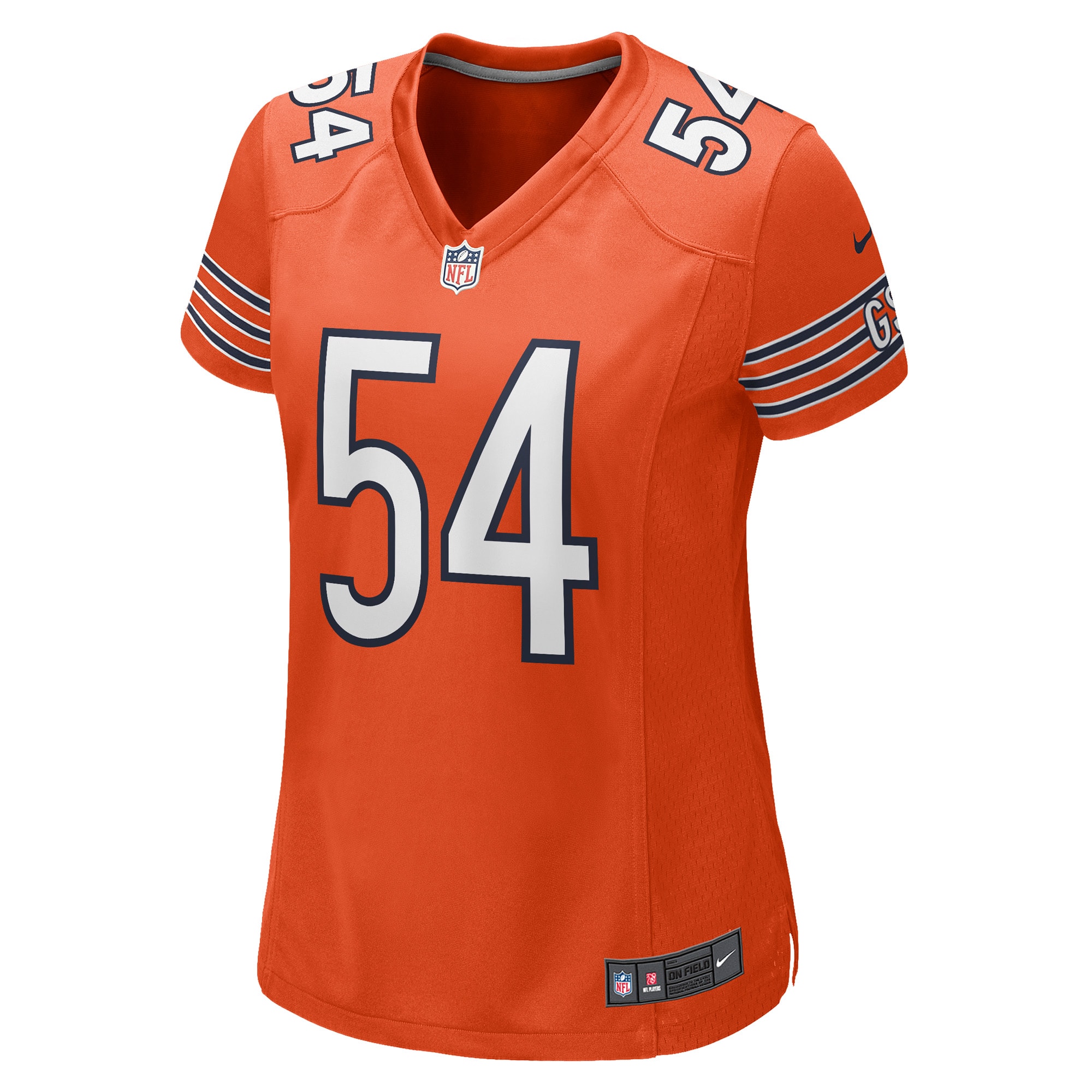 Chicago Bears Brian Urlacher Orange Retired Player NFL Jersey Women's