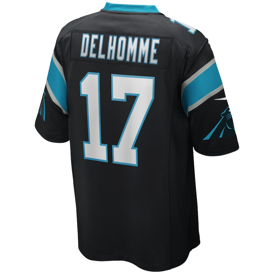 Jake Delhomme 17 Carolina Panthers Game Retired Black NFL Jersey Men's