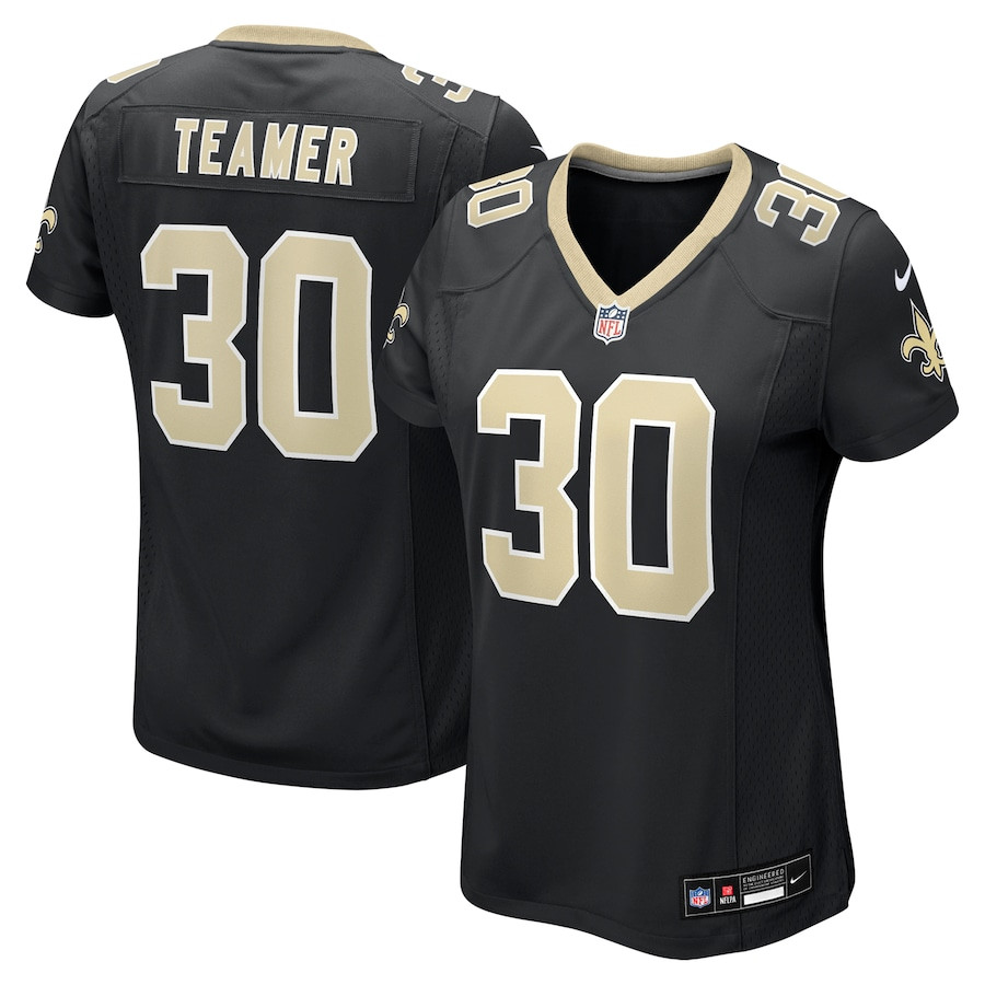 Roderic Teamer 30 New Orleans Saints Game Black NFL Jersey Women's