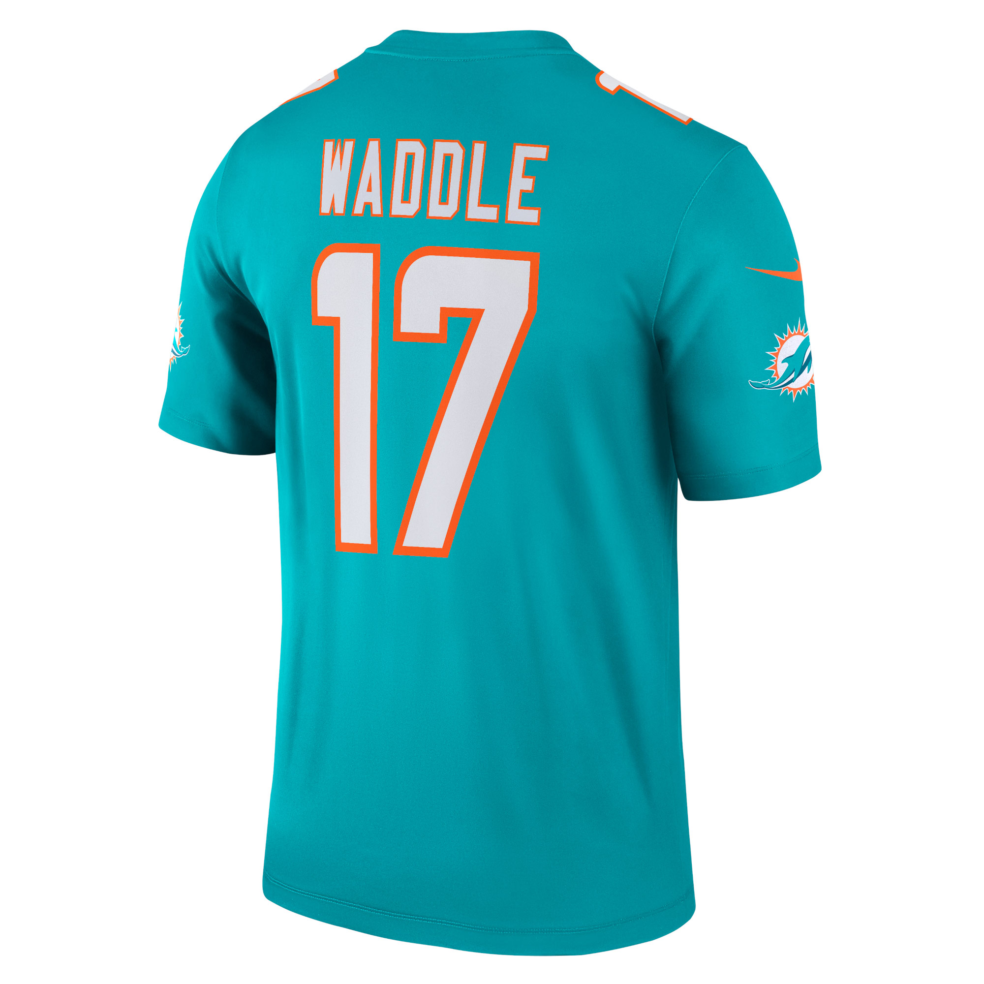 Miami Dolphins Jaylen Waddle Aqua Team Legend Player Performance Top NFL Jersey Men's