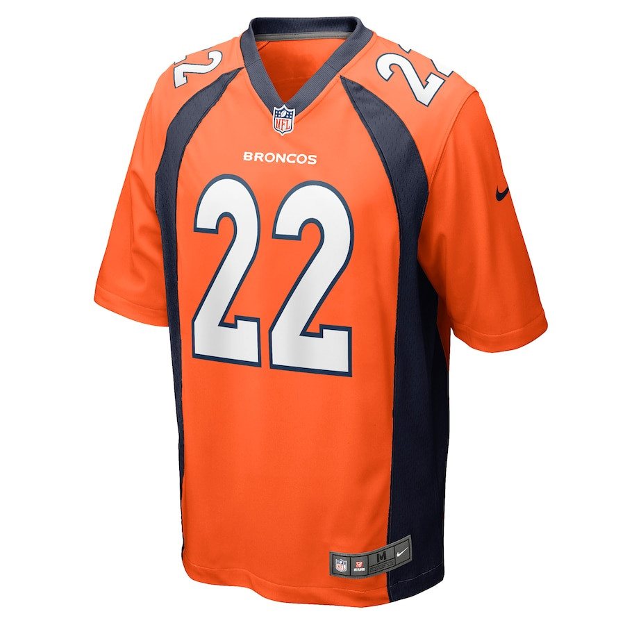 Kareem Jackson 22 Denver Broncos Game Orange NFL Jersey Men's