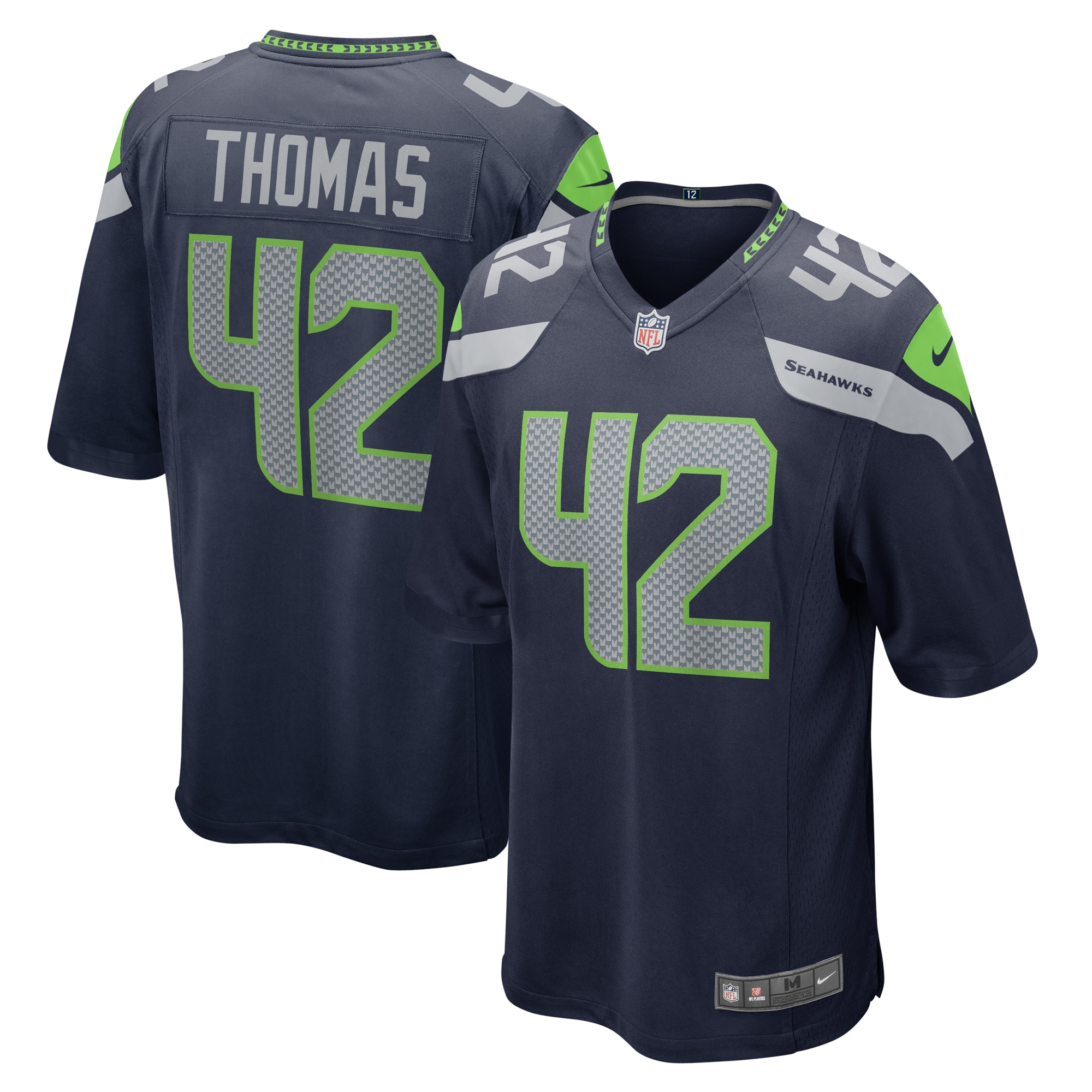 Seattle Seahawks Drake Thomas College Navy Team Game NFL Jersey Men's
