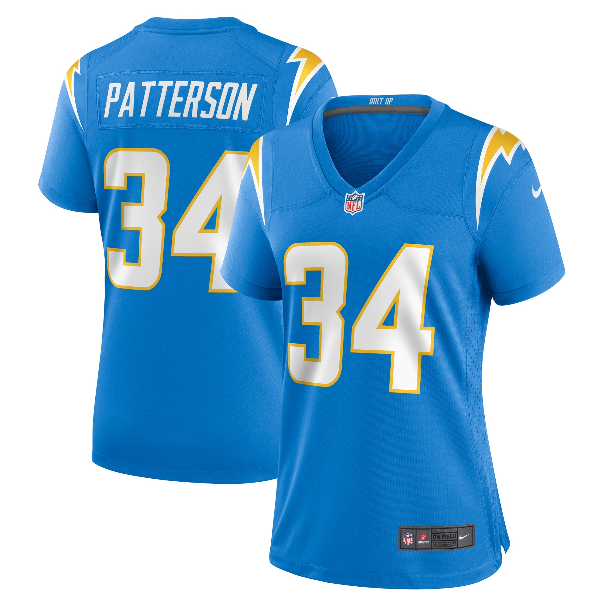 Los Angeles Chargers Jaret Patterson Powder Blue Team Game NFL Jersey Women's