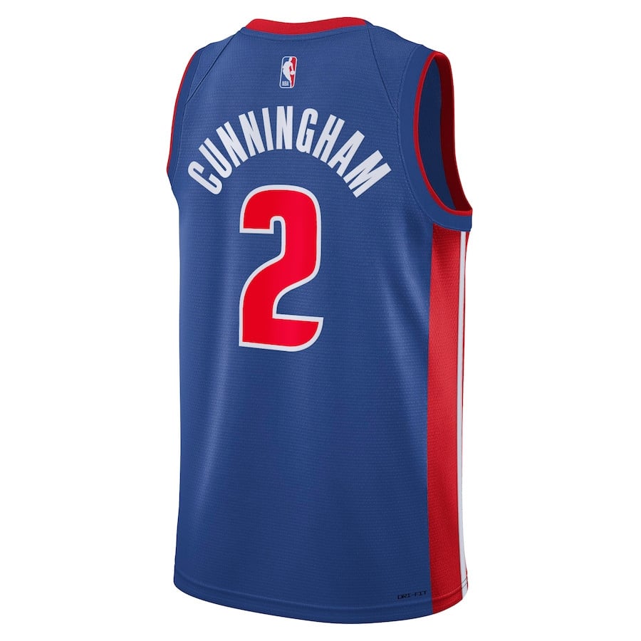 Cade Cunningham 2 Detroit Pistons Unisex Swingman Icon Edition Blue NBA Jersey Unisex
