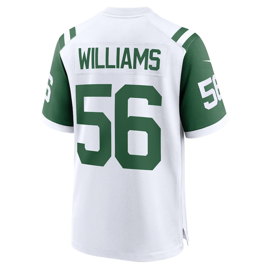 Quincy Williams 56 New York Jets Classic Alternate Game White NFL Jersey Men's