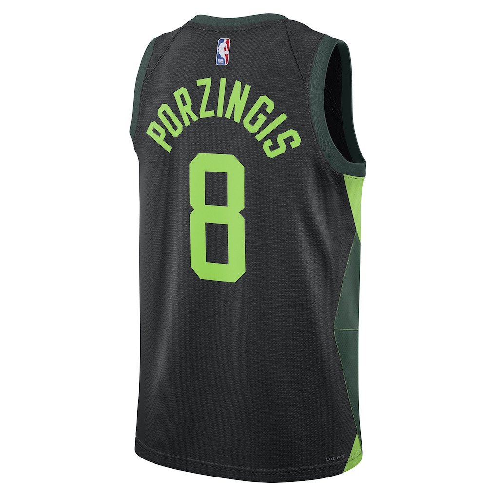 Kristaps Porzingis 8 Boston Celtics Unisex 2024/25 Swingman Player City Edition Black NBA Jersey Unisex