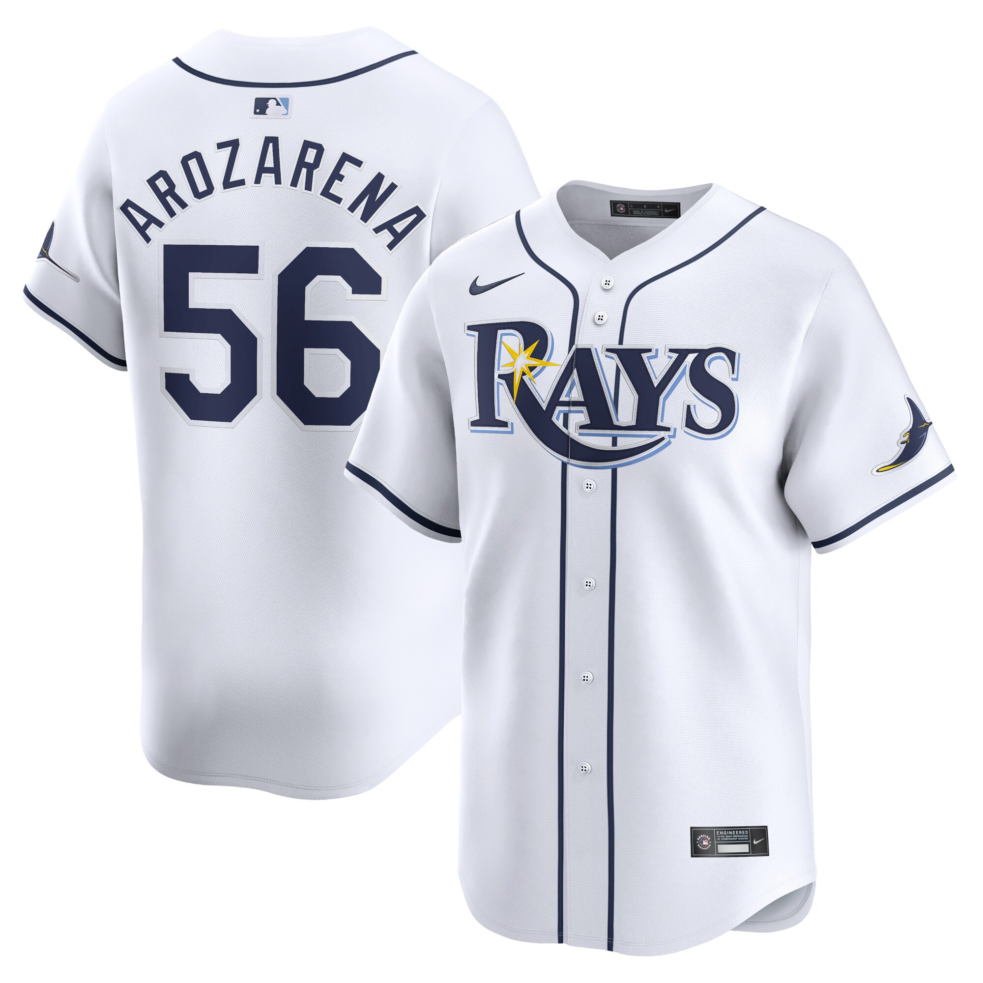 Tampa Bay Rays Randy Arozarena White Home Limited Player MLB Jersey Youth