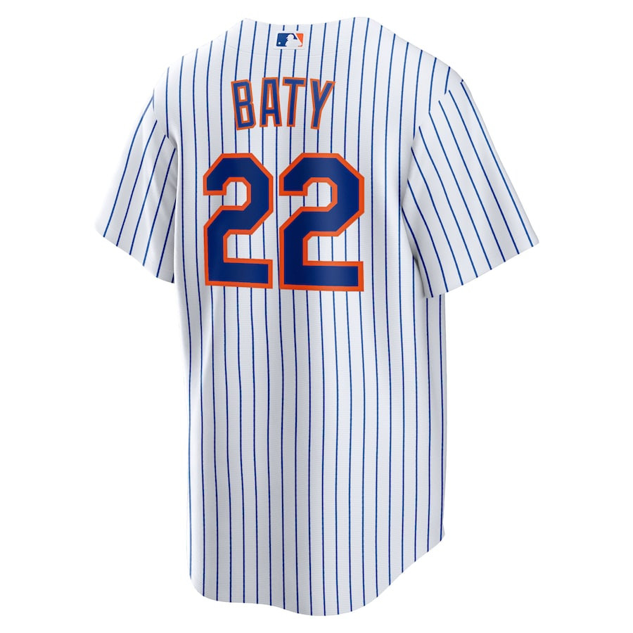Brett Baty 22 New York Mets White MLB Jersey Men's