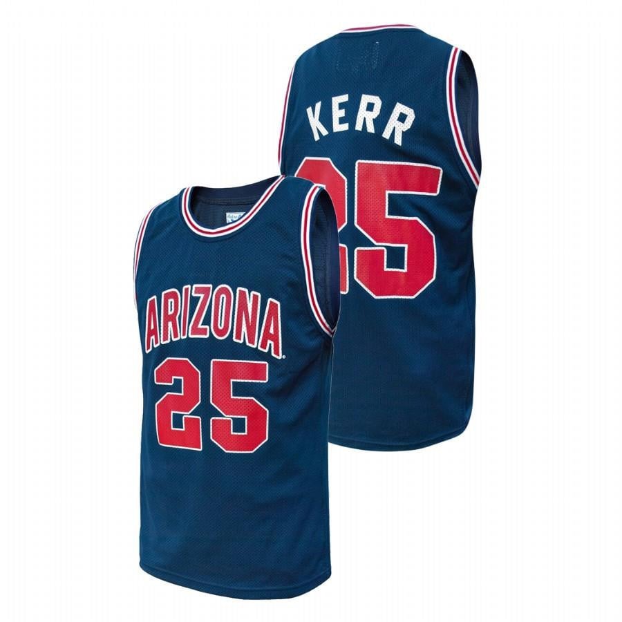 Arizona Wildcats Steve Kerr 25 Navy NCAA Jersey Men's