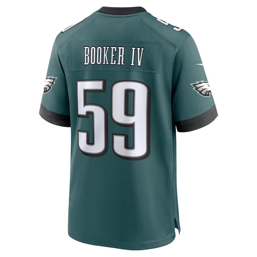Thomas Booker IV #59 Philadelphia Eagles Super Bowl LIX Midnight Green NFL Jersey Youth