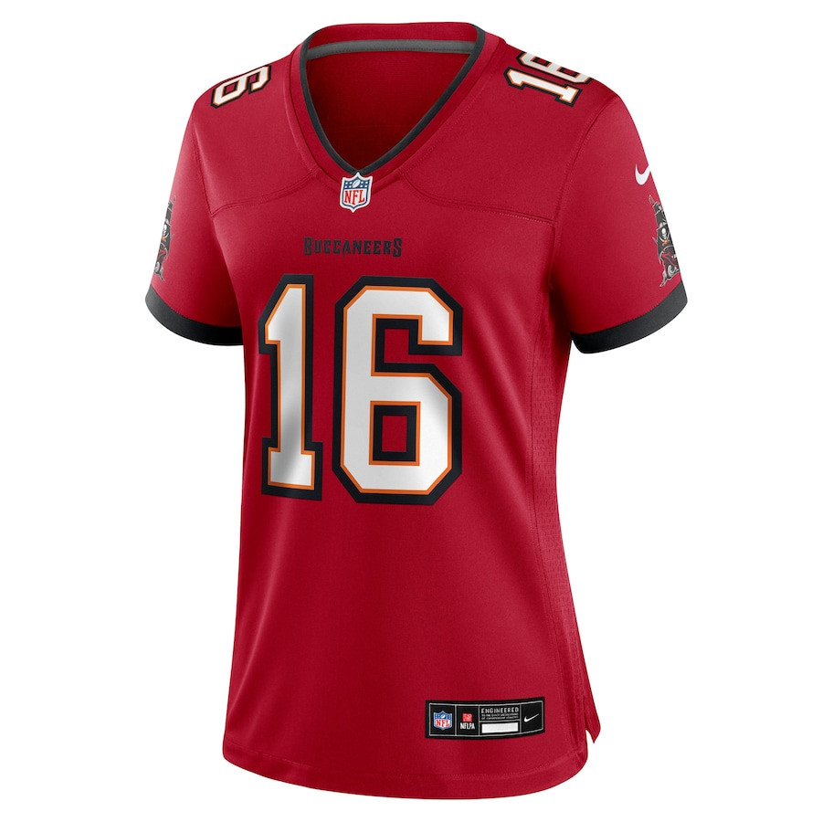 Trenton Gill 16 Tampa Bay Buccaneers Team Game Red NFL Jersey Women's