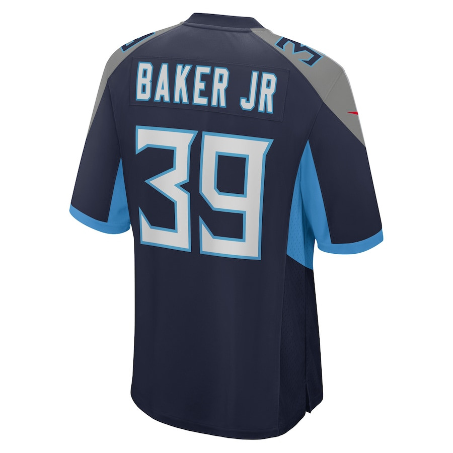 Darrell Baker Jr 39 Tennessee Titans Game Navy NFL Jersey Men's